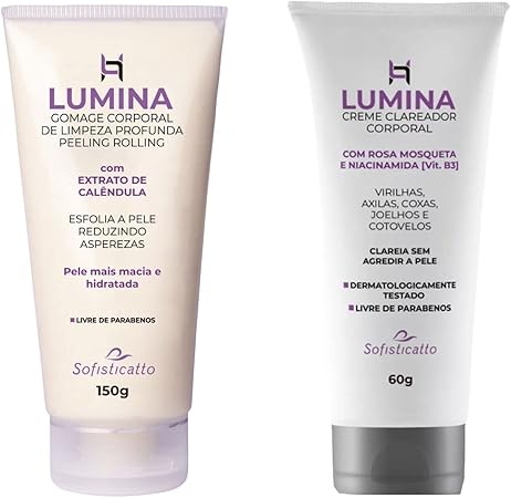 Lumina Creme Clareador Corporal com Rosa Mosqueta e Niacinamida 60g – Sofisticatto