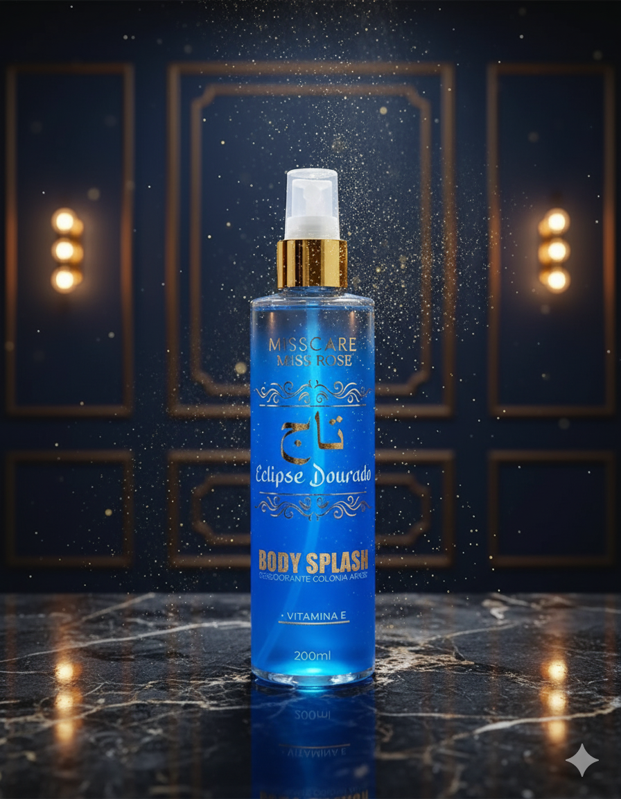 Body Splash Miss Rôse Eclipse Dourado 200ml
